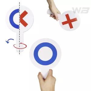와볼샵 OX 판 오엑스 팻말 1P 손팻말 수업 손피켓 게임 레크리에이션