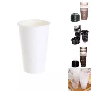 510ml (16oz) 테이크아웃 무지 종이컵 100개 일회용/9온스/380/20온스/대형/8온스/6온스/종이컵13