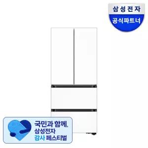 삼성전자 비스포크 AI 4도어 김치냉장고 키친핏 Max 420L RK70F42M3Z 에센셜화이트