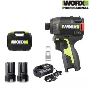 웍스 WORX 12V 충전 오일펄스 임팩 드라이버 배터리 2개 세트 WU138 무선 전동 임팩트 드릴