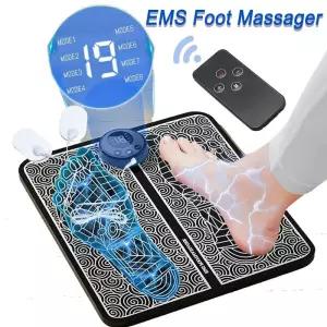 발마사지 EMS Foot Massager Pad Portable Foldable Massage Mat Pulse Muscle Stimulation Improve Blood