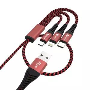 아남 USB to 3in1 충전케이블 2M 급속/충전/멀티/충전선/동시/충전/케이블/식당용/공용/충전기/업소용/멀티