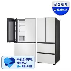[체감가329만] 삼성 푸드쇼케이스 키친핏 냉장고 김치냉장고 세트 RM70F63M2A RK70F42M2A 코타화이트