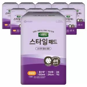 디펜드 스타일 패드 여성 참숯 중용량 24개입 10팩