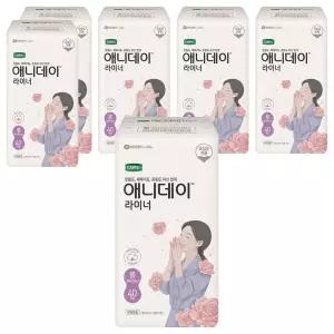 디펜드 애니데이 샘방지 가성비팩 요실금 팬티라이너 롱 40개입 6개