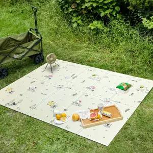 파크론 디자인 캠핑매트 산리오캐릭터즈 포레스트 200x140cm 쿠션 엠보싱 접이식 피크닉매트 나들이 소풍돗자리