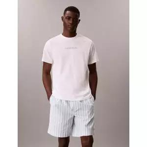 [Calvin Klein Underwear](강남점)26SS CK 남성 코튼 포플린 슬립 반팔 쇼츠 세트 (NM2903-3L4)