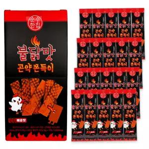 순수한집 불닭맛곤약 쫀드기 25g x 20p 시즈닝 8g 세트 1세트 간식 발렌타인데이 학교 학원 어린이집 생일