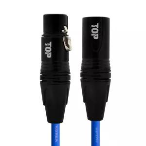 HDTOP 국산 XLR 암수 마이크 연장 케이블 블랙 블루 5M HT-TP5708