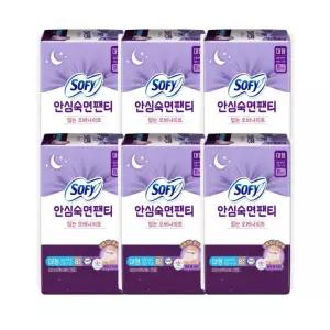 쏘피 안심숙면 팬티 유기농 생리대 대형 8개입x6팩