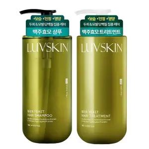 루브스킨 맥주효모 샴푸 1000ml + 트리트먼트 1000ml (퓨어코튼향)