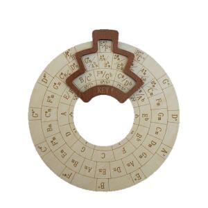 거리측정휠 Circle of Fifths 코드 도구 스케일 차트 음악 이론 음악가를위한 학습 보조 기타 연주자 액세서리
