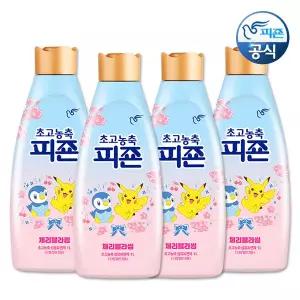 [시즌에디션] 피죤 초고농축 섬유유연제 체리블라썸 1Lx4개 / 일반드럼겸용