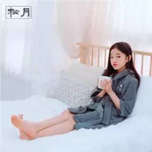 송월 스누피 어린이 후드 샤워가운