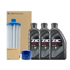 20년식 더뉴레이 (TAM PE) 1.0 가솔린 엔진오일 세트 (지크 X7 LS 5W30 3L + 순정 필터 세트)