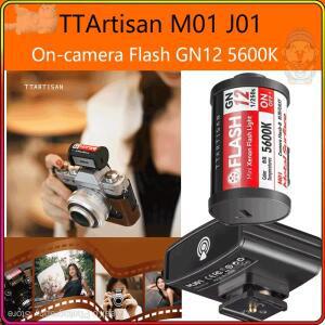 TTArtisan M01 온카메라 플래시 GN12 5600K 4단계 조절 가능한 파워 레벨 무선 트리거 핫슈 마운트 호환