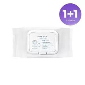 [1+ 1][미샤] 수퍼 아쿠아 울트라 히알론 클렌징 오일 티슈 30매/154ml