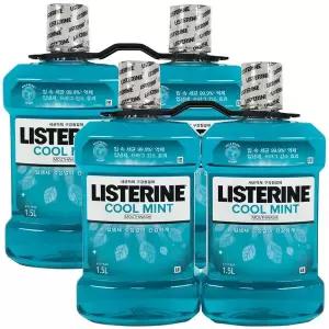 리스테린 쿨민트 1.5L x 4개 구강청결제 구취제거제 대용량 가글 gx