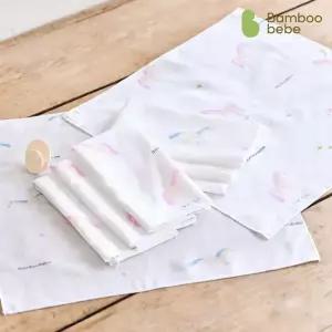 [밤부베베]시그니처엠보손수건_꿈꾸는말랑이(6장)