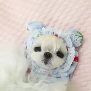 강아지 머리 커버 장모견 귀마개 미용 강아지 헤어밴드 두건 견식사 보호대 식사 목욕 보조