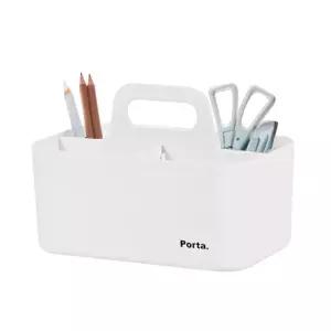 1개 칸막이 소품수납함 25x17cm 아이보리 책상정리함
