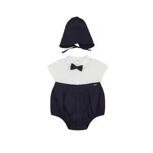 [롯데백화점]아가방 노아클래식반팔바디수트세트(NAVY)01T327906