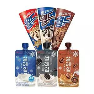[롯데웰푸드][T]월드콘 설레임 아이스크림 6종 20개 골라담기