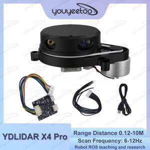 YDLIDAR X4 Pro 360 학위 2D 레이저 범위 Lidar 스캐너 삼각형 10 미터 Arduino Raspberry PI 용 스캐닝 반경