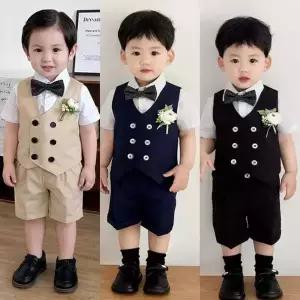 팜므 남아정장 아기수트 돌 베이지 네이비 블랙 유아하객룩 여름 정장세트설날