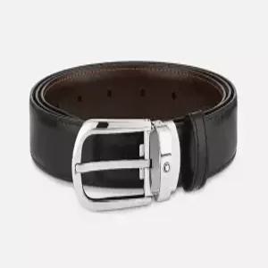 몽블랑 홀스슈 버클 30mm 리버시블 레더 벨트 블랙 브라운 114412