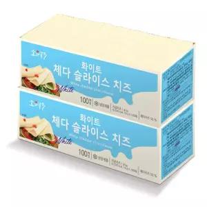 동원 소와나무 화이트 체다 슬라이스 치즈 1.8kg x 2개(18g x 200매) 대용량