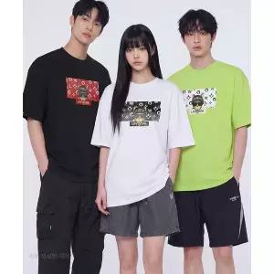 [라이프워크](대전신세계)공용) 박스 모노그램 힙독 반팔 티셔츠 LW242TS075