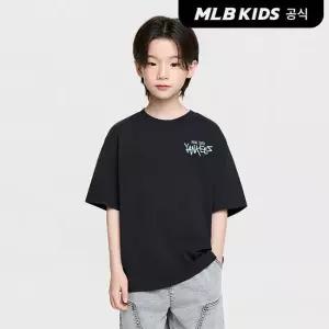 [MLB키즈 공식]26SS 스트릿 베이직 레터링 아트웍 티셔츠 NY (Black) 7ATSB2963-50BKS