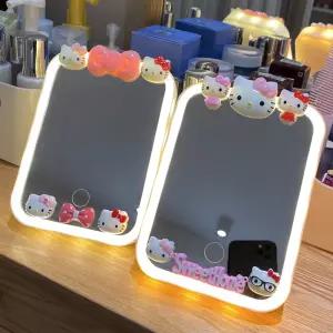 씨플 핼로키티 캐릭터 LED 조명 탁상용 메이크업 화장거울