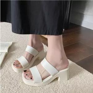 [룽스_62]슬리퍼 통굽슬리퍼 웨지슈즈 키높이슬리퍼
