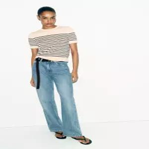 자라 ZARA 쇼트 슬리브 스트라이프 스웨터 - 3433013104 1023541