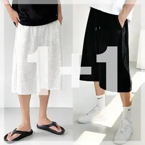 [2pack] M에어매쉬 버뮤다 반바지 6부 트레이닝 하프팬츠 허리밴딩 시원한 쿨링 통기성좋은 와이드 남녀공용