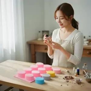 [하프클럽/]DIY 석고방향제 비누 레진공예 실리콘 몰드 원형 타원형 틀