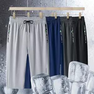 반바지 숏 팬츠 하프 여름 7부 패션 8XL 스포츠 남성 속건 종아리 길이 바지 밴딩 하의