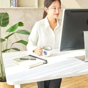 [하이마트] 롱코 모션데스크 듀얼모터 높이조절 책상 스탠딩 전동책상 듀얼플러스 3STEP 라운딩 1800