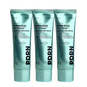 브이티 VT PDRN 선크림 에어클라우드 50ml 3개 멜라케어 ECM 피디알엔