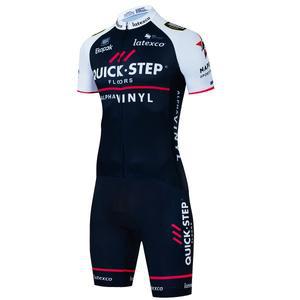 2026 QUICK STEP 팀 사이클링 저지 세트 남성용 사이클링 의류 여름 숏  MTB 자전거 슈트 자전거 의류 Ropa