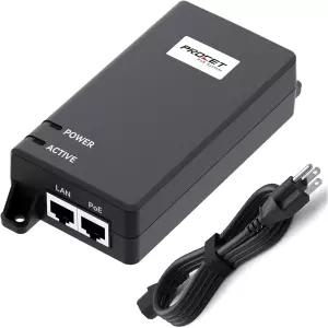 PROCET 10기가비트 PoE 인젝터 최대 60W IEEE802.3af/at 표준 준수 eero 7 U6-엔터프라이즈 U7 Pro Max XG