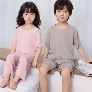 어린이 냉감 잠옷 여름 반팔 키즈 아동 냉감 잠옷 파자마 유아 실내복 반바지 바지