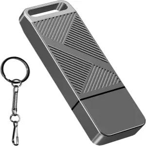 이스트불 FAT32 USB2.0 플래시 드라이브 16GB 고속 엄지 메탈 펜 2.0 메모리 스틱 그레이 키체인 포함