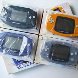 리퍼브 Gameboy Gba 게임 콘솔 컬러 핸드 헬드 투명 블루/블루/화이트 기존 GBA Advance