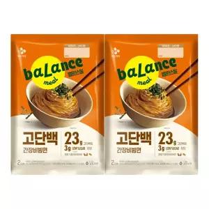 (온라인) [CJ] 밸런스밀 고단백 간장비빔면 404g x4개