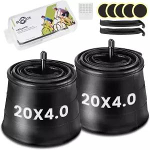 본레이트 팻 바이크 내부 튜브 - 20/26x4.0 인치 2팩 전기 타이어 AV 32mm 슈레이더 밸브 수리 키트가