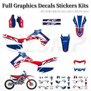 Motocross 그래픽 배경 데칼 데코 스티커 키트는 HONDA CRF250R 2014 - 2015에 .