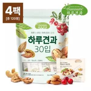 하루견과 넛월드 뉴 하루 견과 20g 30입x4개 총120봉)